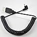 Generic 5ft Spiral Coiled USB Mini 5Pin 5P Right Angle Male to USB 2.0 A Male Plug Cable