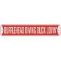 " BUFFLEHEAD DIVING DUCK LOVIN " STREET SIGN
