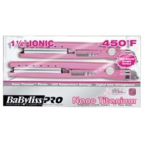 Babylisspro Nano Titanium-straightening Iron, 1 1/4 " Duo Set
