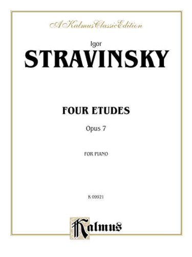 Stravinsky 4 Etudes (Kalmus Edition)