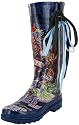 ED HARDY Christian Audigier Womens Seattle Rain Boots Rubber Shoes Wellies Tattoo Navy