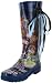 ED HARDY Christian Audigier Womens Seattle Rain Boots Rubber Shoes Wellies Tattoo Navy