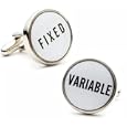 Interest Rate Fixed and Variable Cufflinks Cuff Links