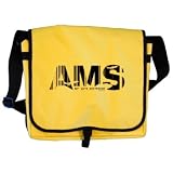 Amsterdam Airport Code AMS Netherlands Messenger Bag Yellow Barcode