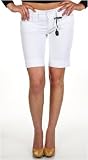 See Thru sole Slash Front Pocket Bermuda Shorts - White