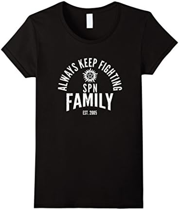 Women's Always Keep Fighting T-shirt Medium Black