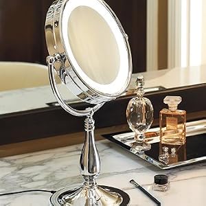 LED Touch Light Mirror - Brass - Frontgate