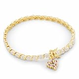Bridge Jewelry Diamond Accent Ruby Heart Bracelet