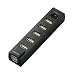 BUFFALO USB2.0Hub �Z���t&�o�X�p���[ 7�|�[�g �W���X�C�b�`�t �u���b�N BSH7A02BK