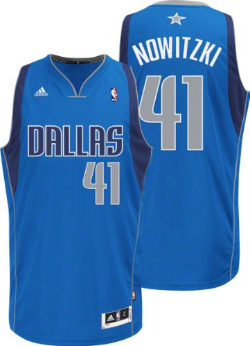 Dirk Nowitzki Blue adidas Revolution 30 Swingman Dallas Mavericks Jersey