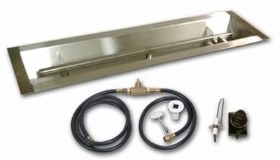Stainless Steel Linear 30 Inch x 6 Inch Drop-In Pan With Ignition NG