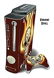 Skin Decal Cover for Xbox 360 Console + two Xbox 360 Controllers - Burning Skull