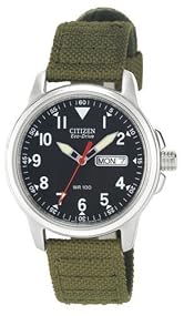 Citizen #BM8180-03E Men's Eco Drive Military Canvas Strap Watch
