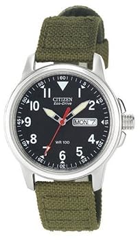 Citizen #BM8180-03E Men's Eco Drive Military Canvas Strap Watch
