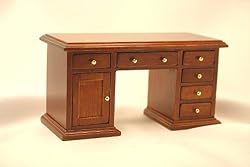 Miniature Cherry Wood Desk Dollhouse Miniature