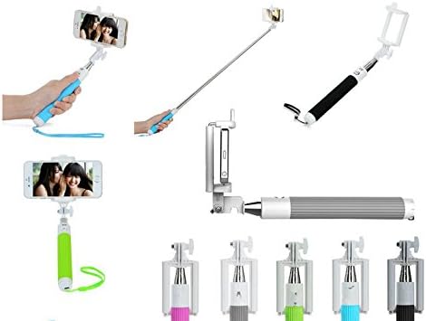 Selfie Stick,Premium Quality Wireless Mini Foldable Bluetooth Monopods for ios and Android from Xtreme Accessories,pocket Size with Built-in Bluetooth with Free Waterproof Storage Pouch Bag,take a Shot Anytime Anywhere with Our Selfie Sticks (Green)