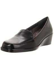 Shoes: Aerosoles Womens Final Exam Wedge,Black Leather,8.5 M - Aerosoles