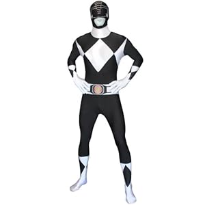 Morphsuits Men's Power Rangers Morphsuit, Black, Large