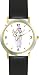 Ballerina and Ballet Dancer Couple No.2 - WATCHBUDDY&reg; DELUXE TWO-TONE THEME WATCH - Arabic Numbers - Black Leather Strap-Size-Large ( Men's Size or Jumbo Women's Size )