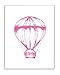 Stupell Home DÃ©cor Graphic Hot Air Balloon Pink and White Wall Plaque Art, 10 x 0.5 x 15, Proudly Made in USA