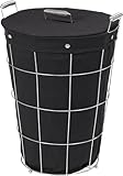 CreativeWare Simply Storage Hamper with Liner, Black