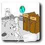 Londons Times Funny Aliens Cartoons - Outer Space Restrooms - Mouse Pads