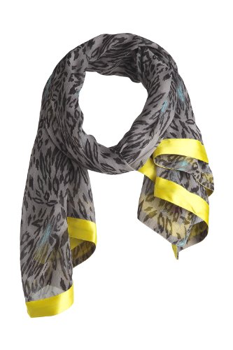 edc by ESPRIT Damen Schal NA, Tierdruck C48244, Gr. one size, Schwarz (Black Colorway 099) Preisvergleich