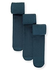 3 Pairs of Plain Stretch School Tights