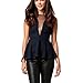 May&Maya Women's V-mesh Peplum Top
