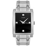 GUESS Men's Stainless Steel Black Dial Watch #U11007G1