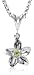 Sterling Silver Flower Pendant w/ Peridot by Zina, 18
