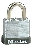 Master Lock 105D Wide Warded Padlock, 1-1/8-Inch, Steel