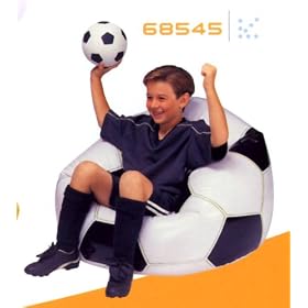 Jr. Sports Fan Beanless Bag Inflatable Chair - Soccer (Buy 5, Get 1 Free) by InToys