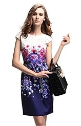 Cotton/Polyester Sleeveless General Print  Dress