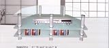 BEAUTIFUL GLASS TV ENTERTAINMENT STAND IN ICE FINISH
