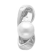 Platinum Akoya Pearl and Diamond Pendant