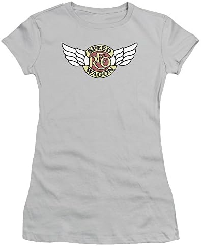 REO Speedwagon - Winged Logo - Crop Sleeve Fitted Junior Sheer T-Shirt - Large