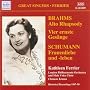 Brahms - Alto Rhapsody; Schumann - Frauenliebe und-leben
