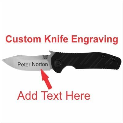 ZERO TOLERANCE 0630 EMERSON STONEWASH BLADE, G-10 &amp; TITANIUM HANDLE FOLDING KNIFE CUSTOM ENGRAVING