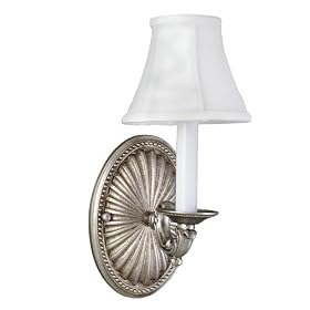 World Imports Model 6207-17: Pewter One-Light Wall Sconce with Shade