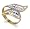 Genuine 10 KT Two Tone Gold Finish Leaf Ring 10K Band Size 8
