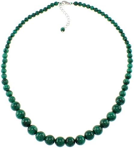 Pearlz Ocean Malachite Journey Necklace with Sterling Silver Clasp