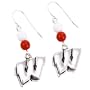 Wisconsin Badgers Logo Earrings