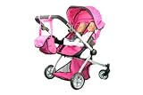 Babyboo Deluxe Twin Doll Pram/Stroller with Free Carriage (Multi Function View All Photos) - 9651A