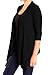 eVogues Women's Longline Drape Front Cardigan Black