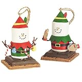 Seasons of Cannon  Falls SMores Elves Ornaments, Set of 2