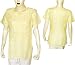Womens Cotton Short Sleeve Top Shirt Blouse Chikan Embroidery Size L (ctop455)