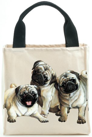 Pug Puppies Tote Bag Hand Bag