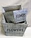 S/3 Wooden "Flower" Boxes