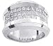 Jewelry : 2.06ct. 14K. White Gold Princess Invisible Diamond Anniversary Ring